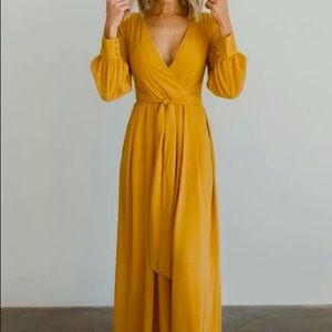 Baltic Barn Lydia Maxi bridesmaid dress-mustard